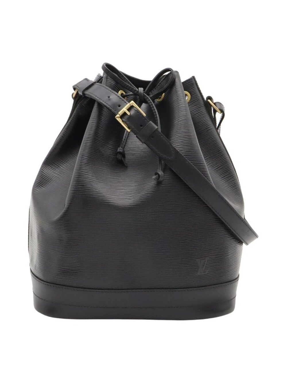Louis Vuitton Epi Noe Shoulder Bag Drawstring Noir Black Gold